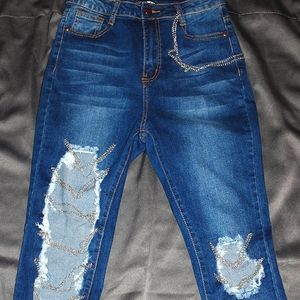 Chain the channel Skinny jeans